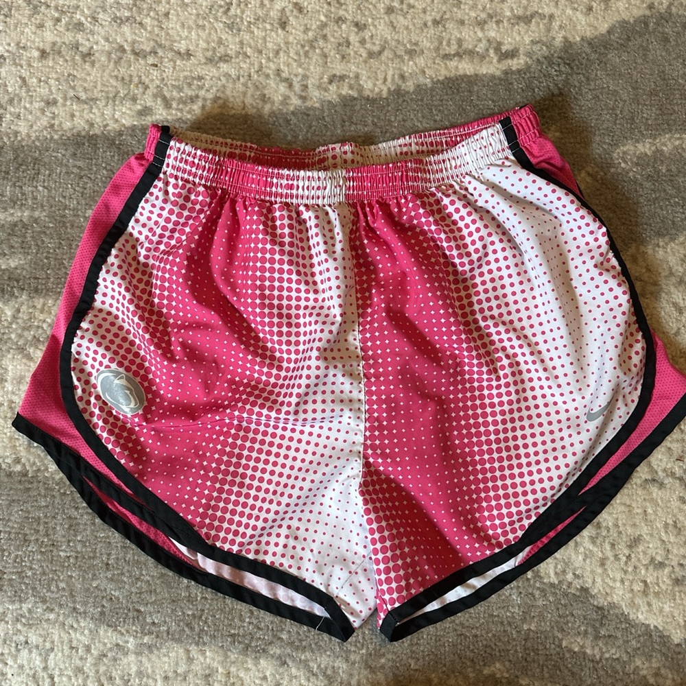 Pink and White Women's NIKE Shorts PENN STATE